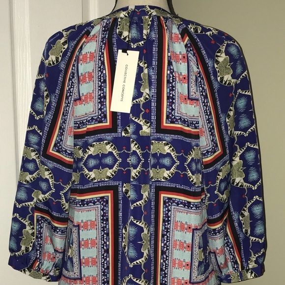 Collective concept geometric elephant print blouse - Picture 5 of 8